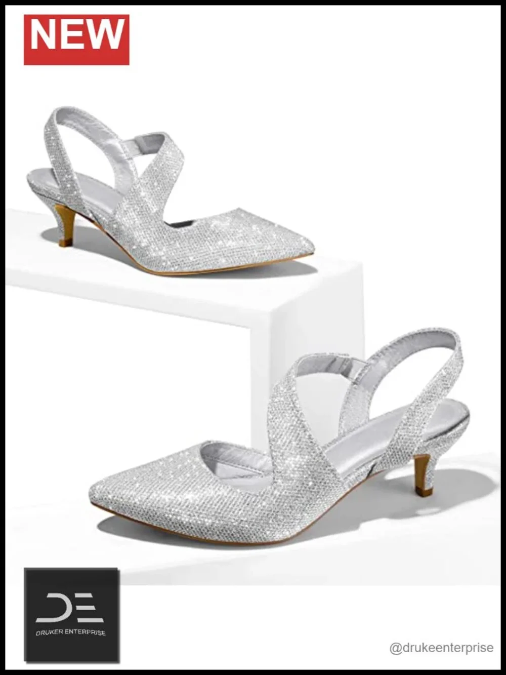 Kitten Heel Slingback Pumps Wedding Party Shoes Cushioned Insole Pointed Toe